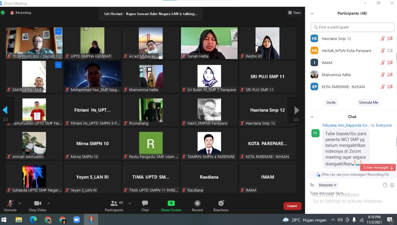 Workshop Champion of Innovation, Kiat Parepare Gelorakan Semangat Sekolah Berinovasi